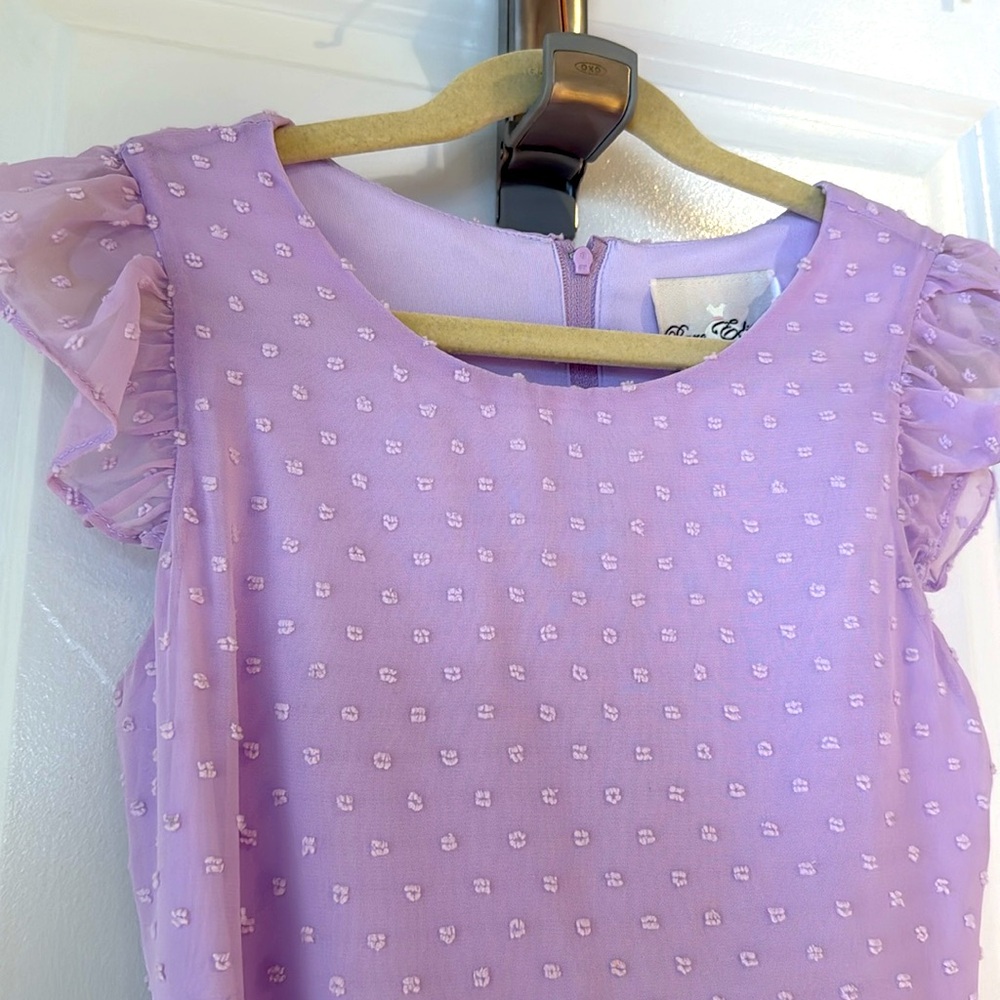 Rare Editions Lavender Ruffle Dress - Picture 4 of 7